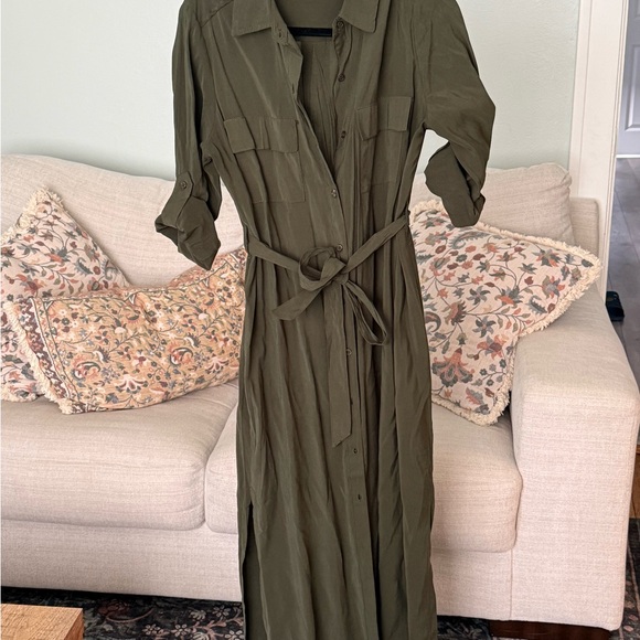 Max Studio Dark Green Midi Dress - Picture 2 of 5